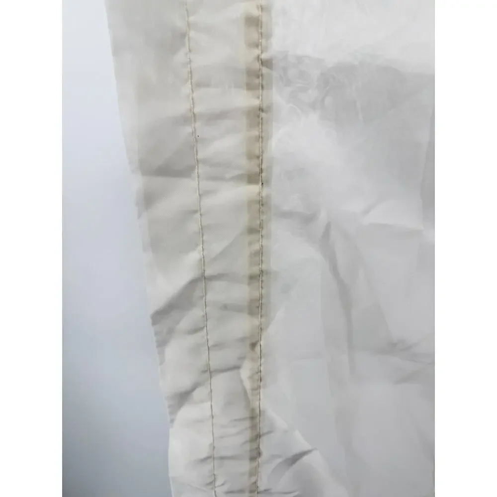 Cottage Village Lace Sheer Rod Pocket Valance Beige House Cream 60x14